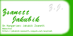 zsanett jakubik business card